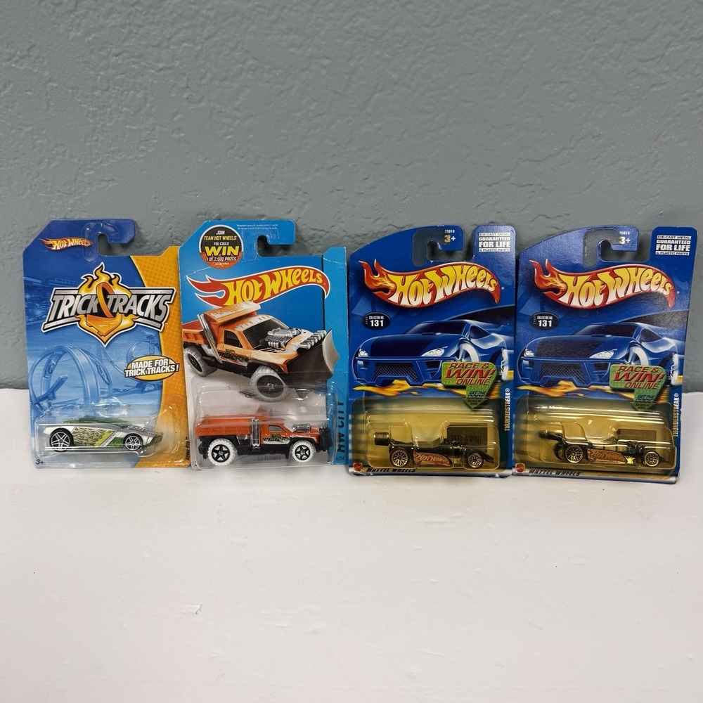 Hot‎ Wheels Bent Cards Still Sealed Lot Of 4 Various Models
